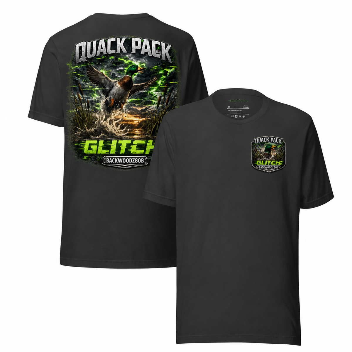 Quack Pack Glitch Mallard Duck Hunting Tee | Backwoodz808
