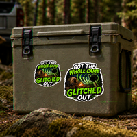 Whole Camp Glitched Out Vinyl Sticker