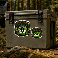 Car Glitched Out Vinyl Sticker