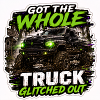 Truck Glitched Out Vinyl Sticker