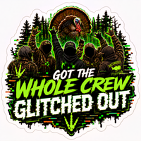 Crew Glitched Out Vinyl Sticker