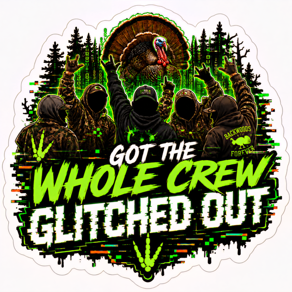 Crew Glitched Out Vinyl Sticker