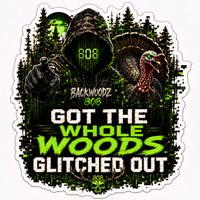 Woods World Glitched Out Vinyl Sticker