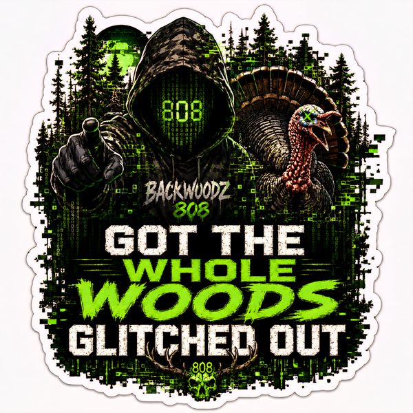 Woods World Glitched Out Vinyl Sticker