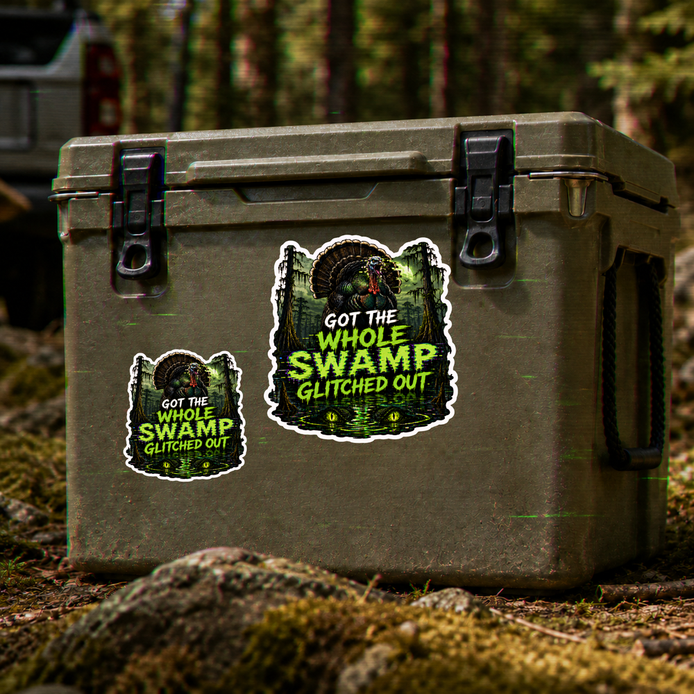 Swamp Glitched Out Vinyl Sticker