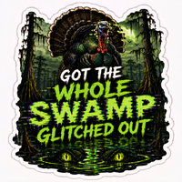 Swamp Glitched Out Vinyl Sticker
