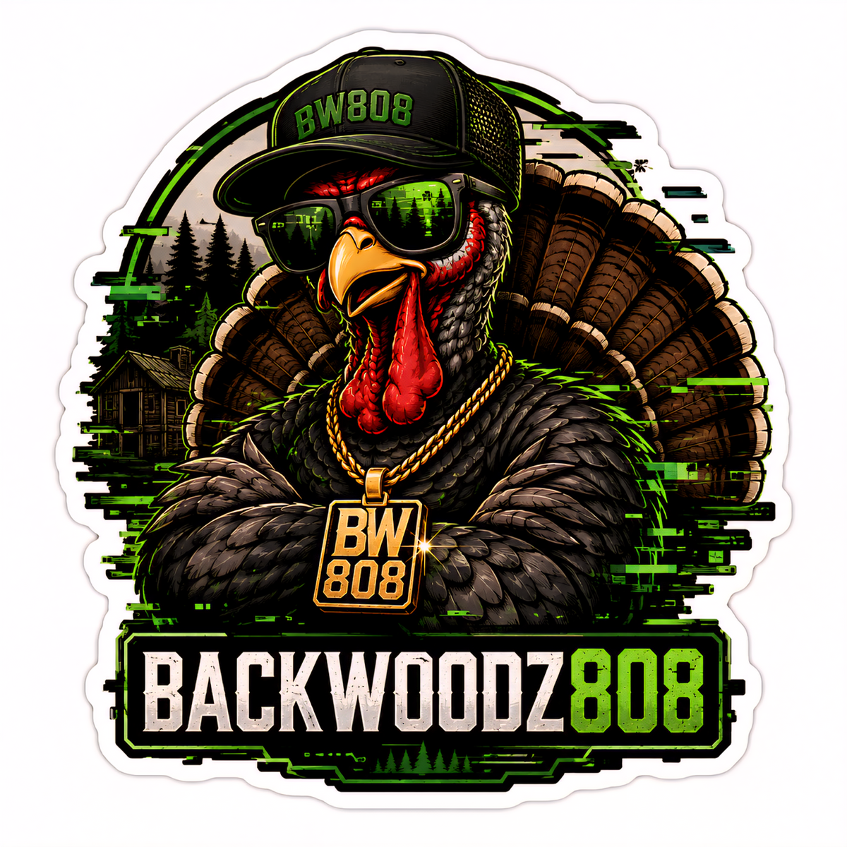 Gobble Glitchin Vinyl Sticker