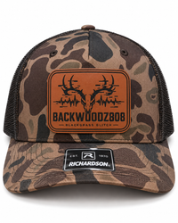Whitetail Skull – Backwoodz808 Laser-Engraved Patch Richardson 112 Trucker Hat