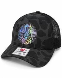 Holographic Buck – Backwoodz808 Laser-Engraved Patch Richardson Trucker Hat