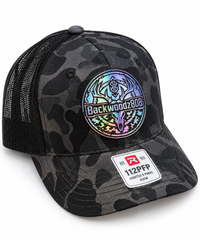 Holographic Buck – Backwoodz808 Laser-Engraved Patch Richardson Trucker Hat