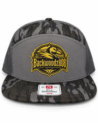 Golden Duck – Backwoodz808 Laser-Engraved Patch Richardson Flat Bill Hat