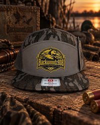 Golden Duck – Backwoodz808 Laser-Engraved Patch Richardson Flat Bill Hat