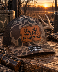 Whitetail Skull – Backwoodz808 Laser-Engraved Patch Richardson 112 Trucker Hat