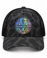 Holographic Buck – Backwoodz808 Laser-Engraved Patch Richardson Trucker Hat