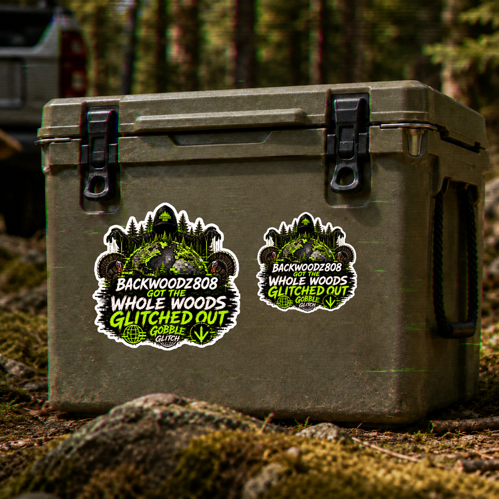 Backwoodz808 World Glitched Out Vinyl Sticker
