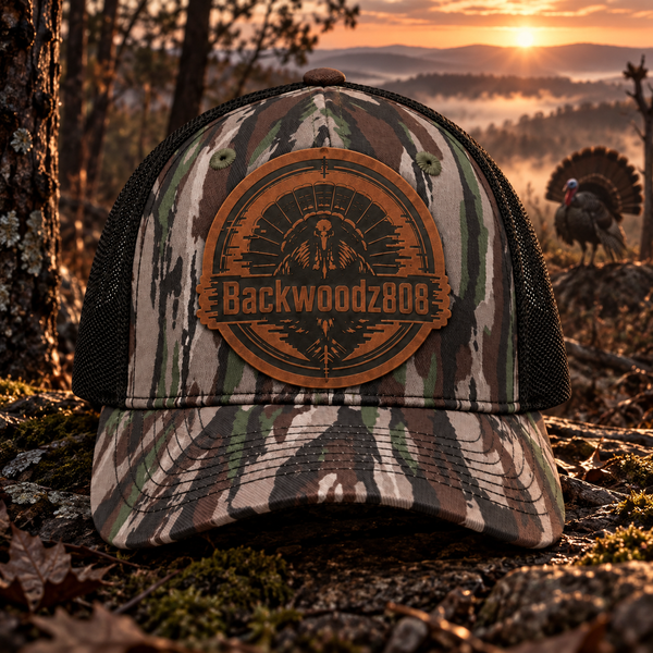 Timber Turkey – Backwoodz808 Laser-Engraved Patch Richardson 112 Trucker Hat