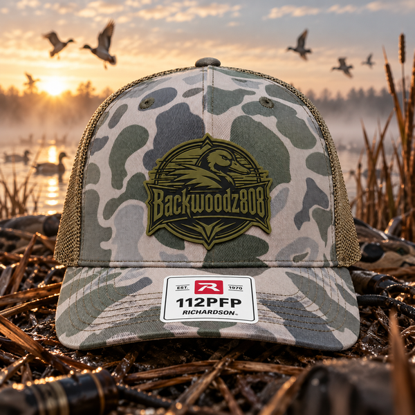 Duck Marsh – Backwoodz808 Laser-Engraved Patch Richardson 112PFP Hat